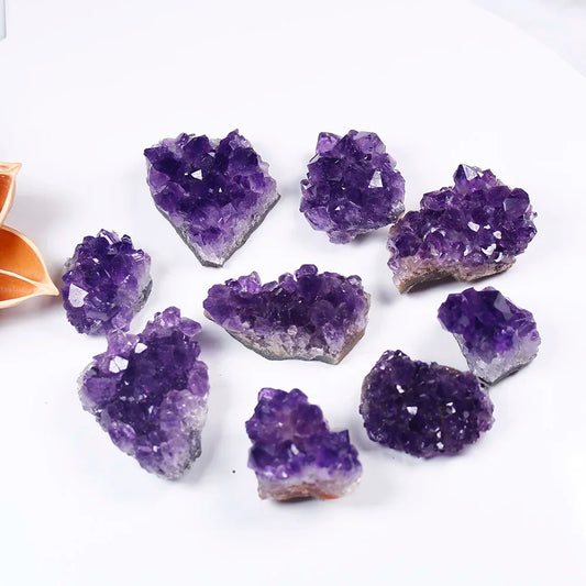 Natural Amethyst Cluster Crystal Ornament