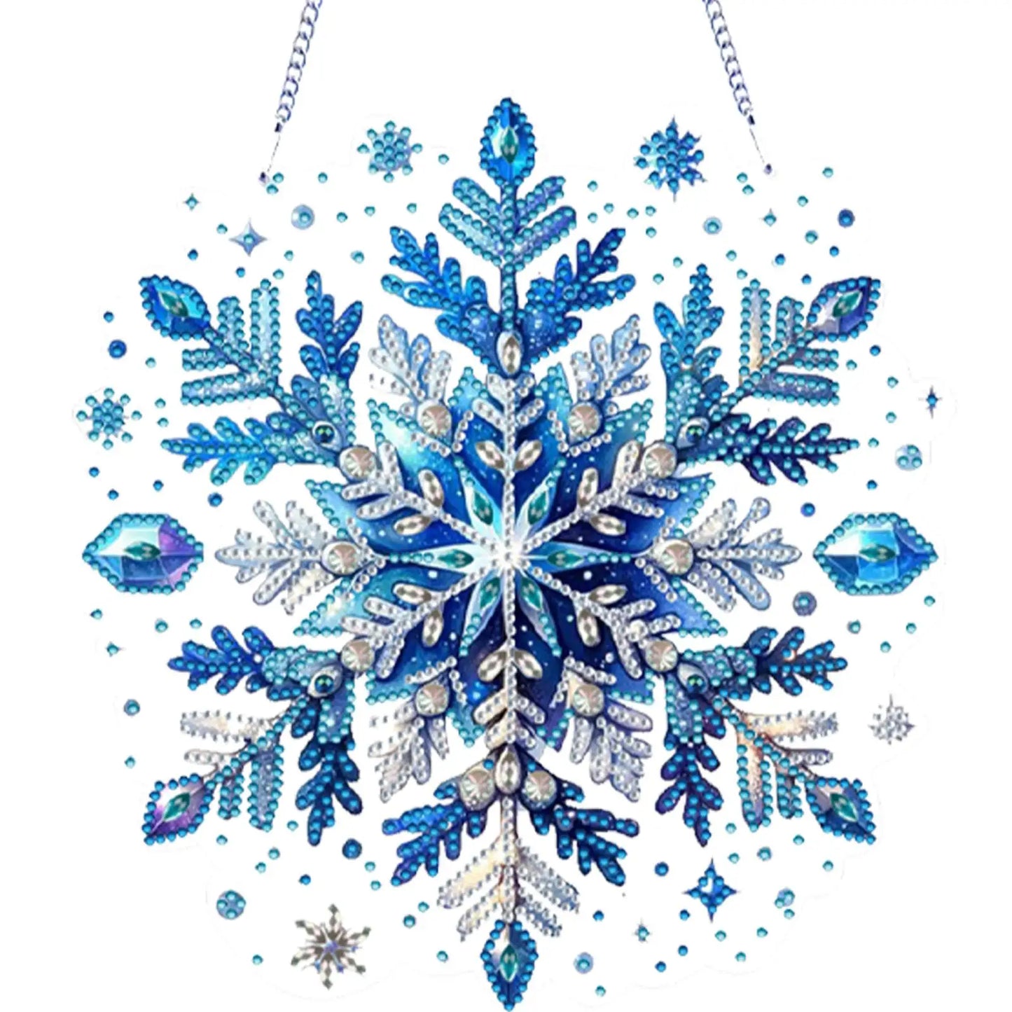 Winter Snowflake 2D Flat DIY Hanging Diamond Art Kit