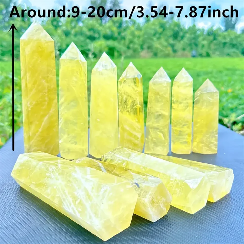 Natural Quartz Crystal Column for Home Decor Pyramid
