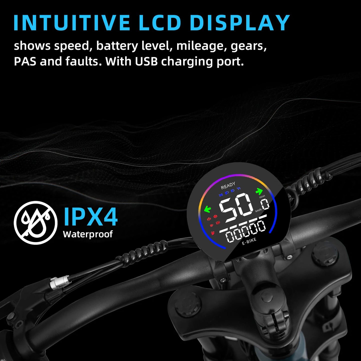 DEEPOWER S7 Electric Mountain Bike 1500W 48V Battery