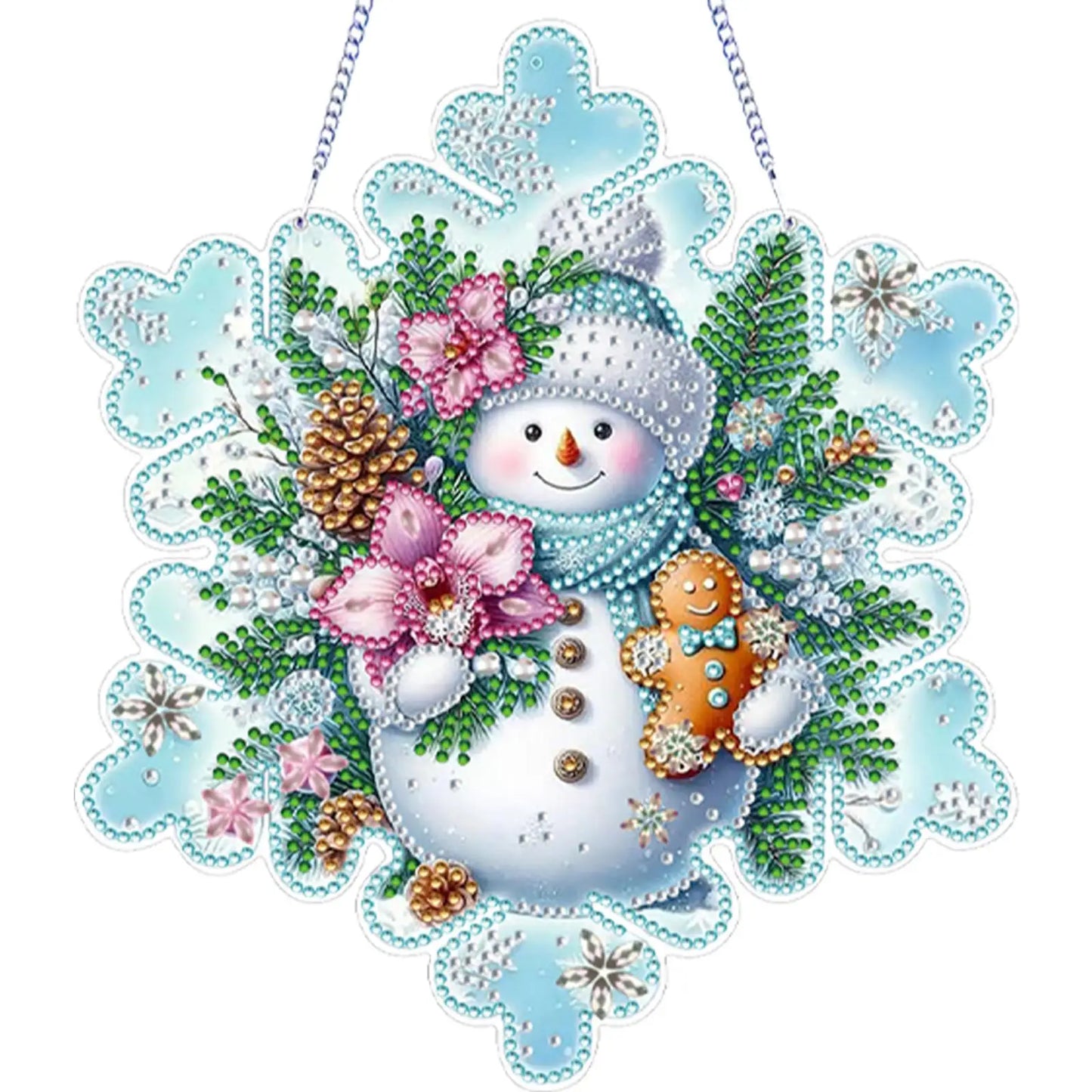 Winter Snowflake 2D Flat DIY Hanging Diamond Art Kit