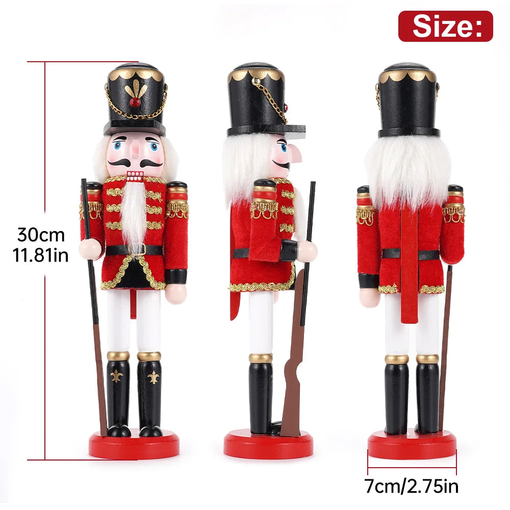 Wooden Nutcracker Soldier Puppet For Christmas Decor