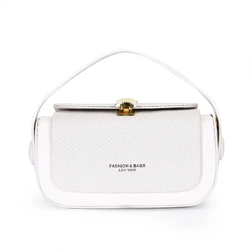 Women Trendy Square PU Leather Shoulder Bag With Detachable Strap
