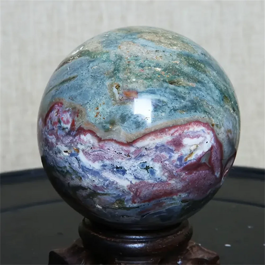 CrystalHola Ocean Jasper Sphere Crystal Ball For Home Decoration