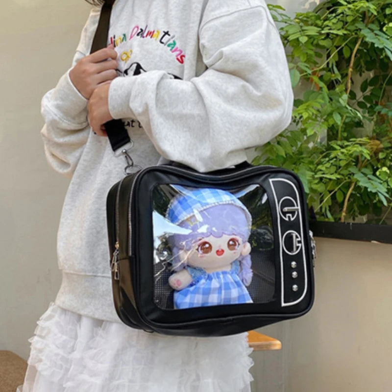 Ita Bag Transparent PU Crossbody Bag Harajuku Style For Women