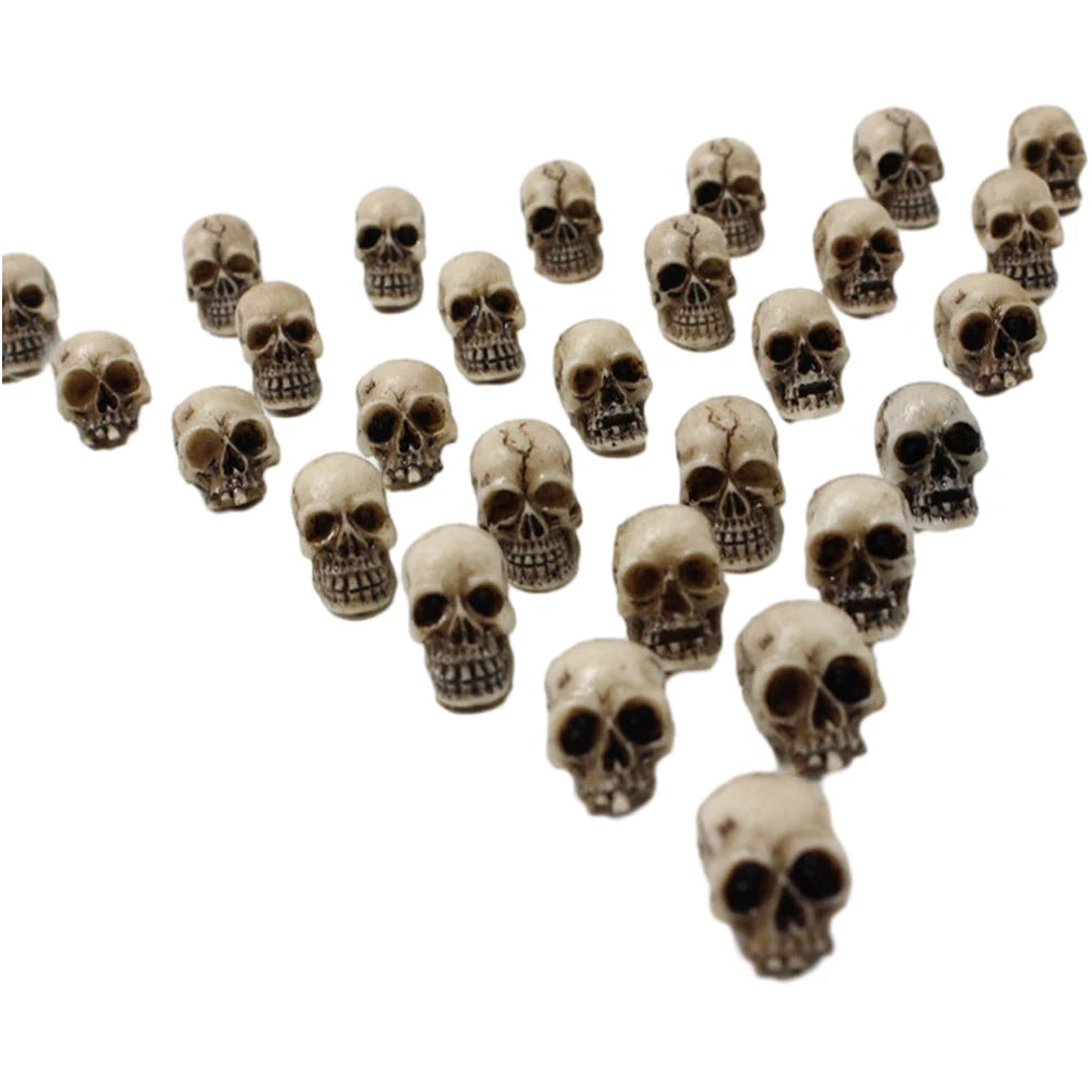 Alloet Gothic Skull Sculptures 20Pcs Halloween Garden Decor Figurines