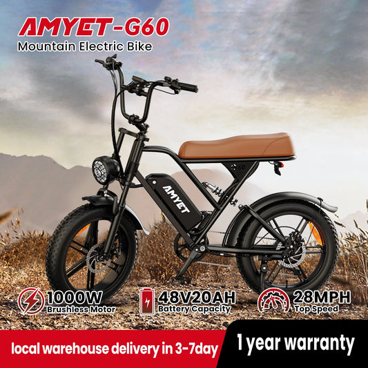 AMYET V9G60 Electric Bike 1000W Mountain Ebike For Enthusiasts