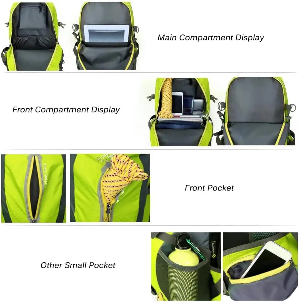 NONECN Lightweight Hiking Backpack Water Resistant Unisex Daypack