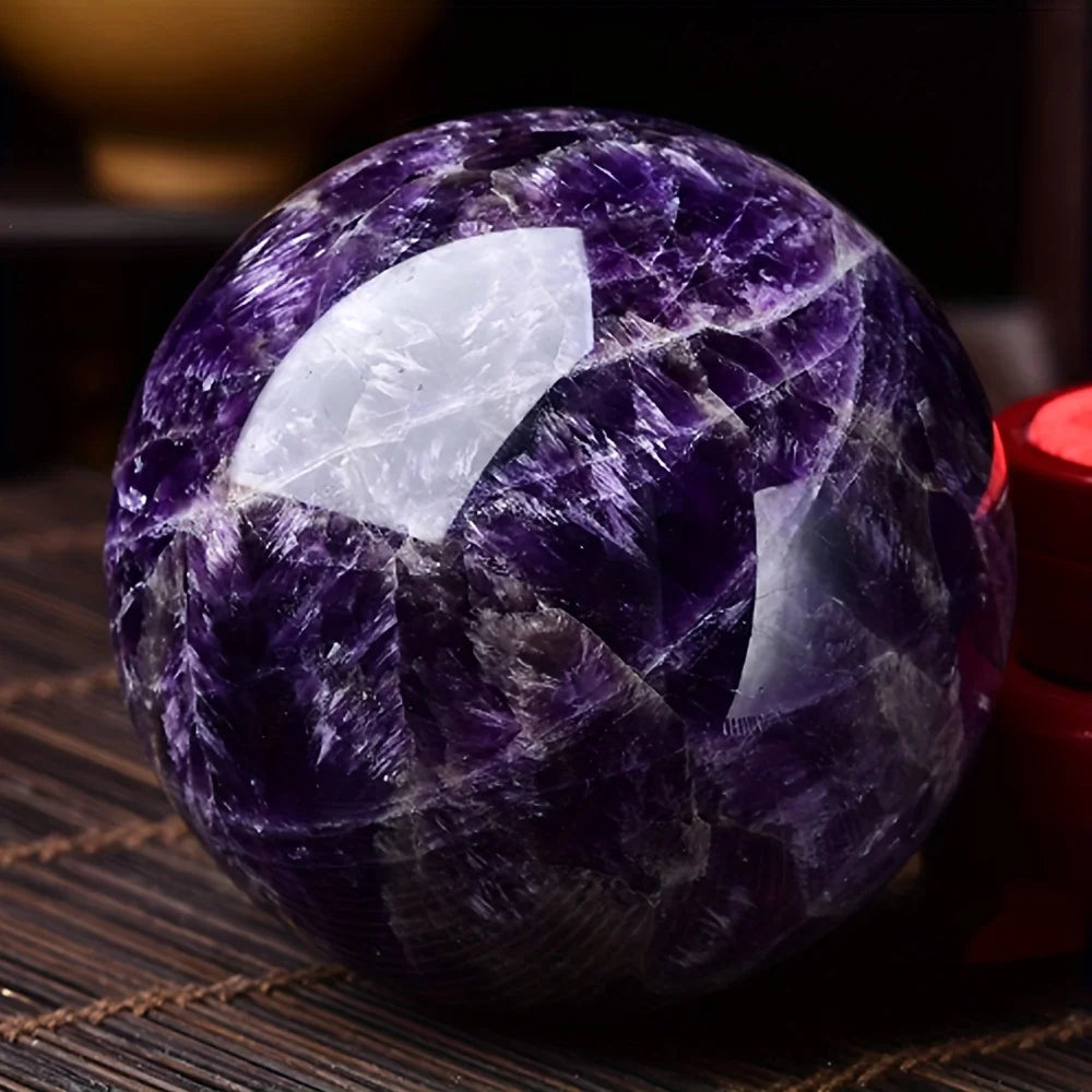Mystic Amethyst Sphere Decorative Stone Globe For Home Decor