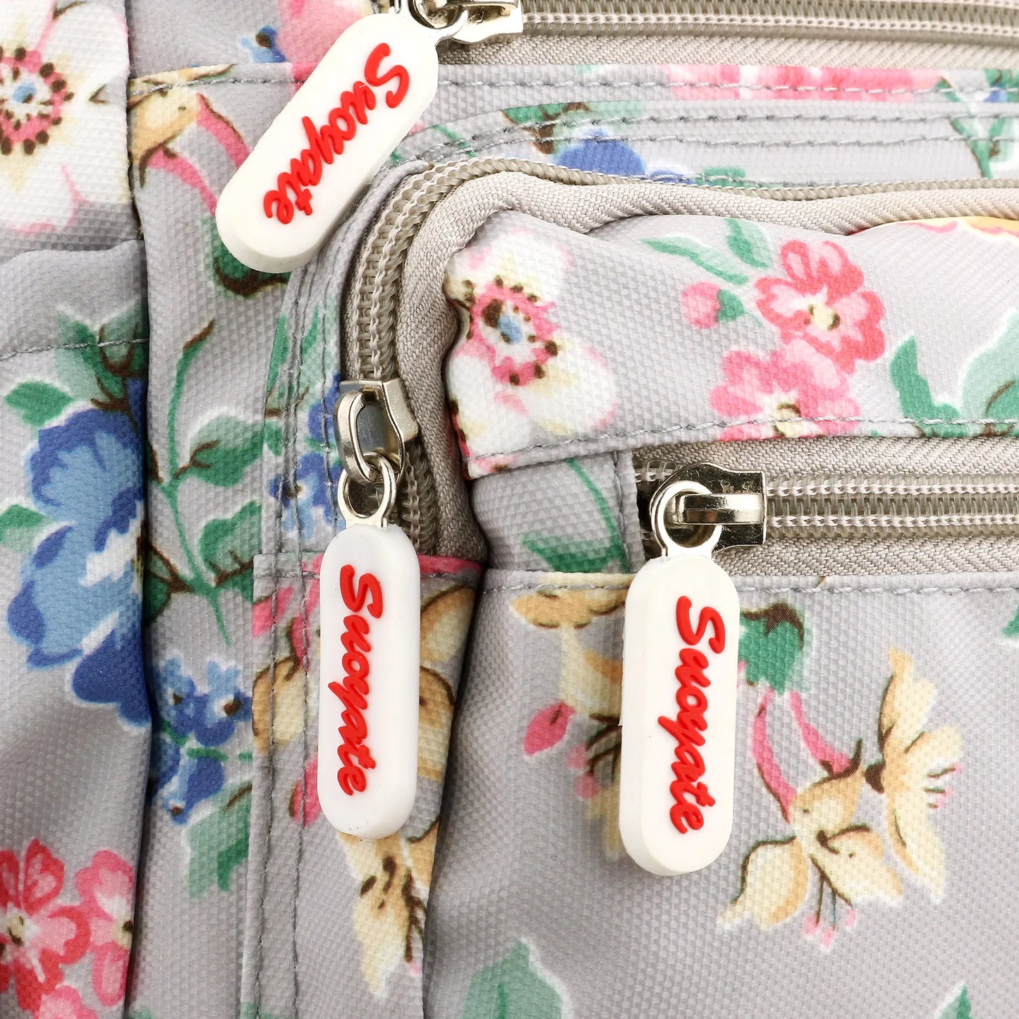 Multi Pocket Crossbody Bag For Women Waterproof Floral Pattern