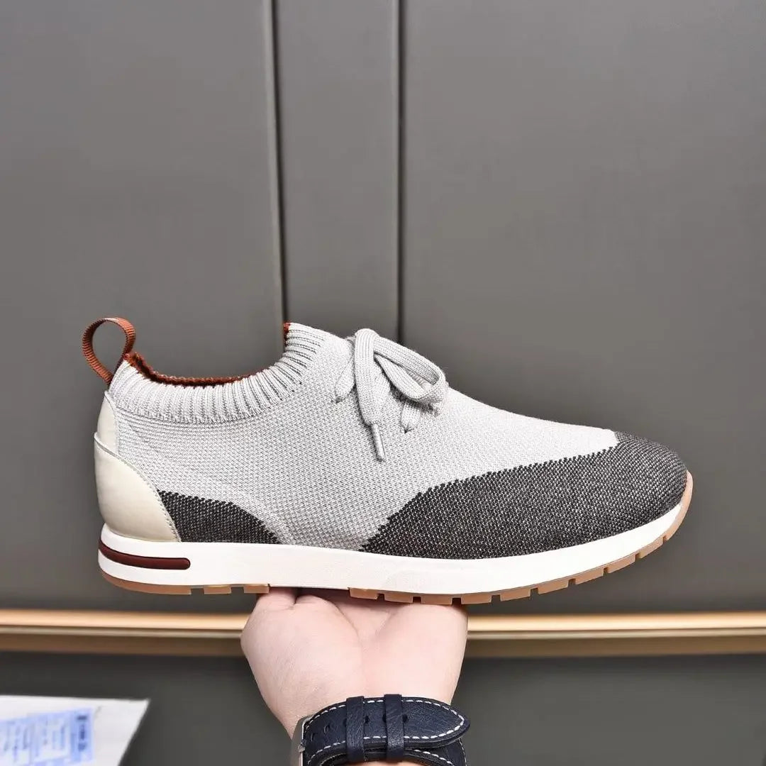 None Men's Sneakers Stitched Upper Lightweight Slip On Casual Shoes