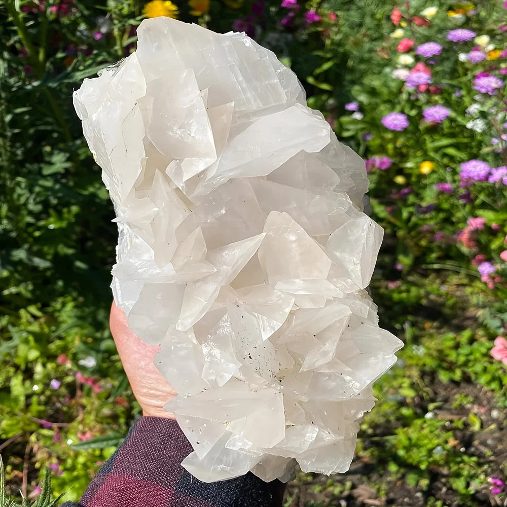 CrystalHola Rose Calcite Mineral Specimen UV Reactive Home Decor