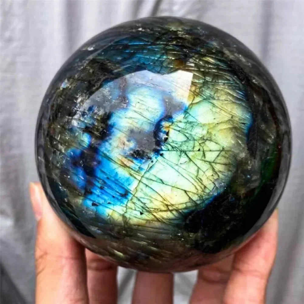 CrystalHola Labradorite Ball Sphere Healing Stone Decor