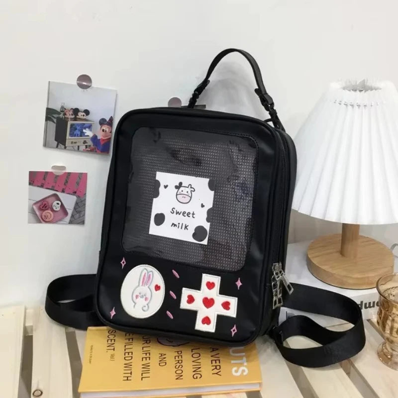 Ita Bag Transparent PU Crossbody Bag Harajuku Style For Women