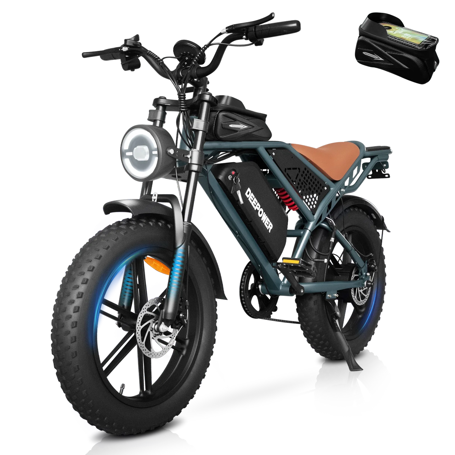DEEPOWER S7 Electric Mountain Bike 1500W 48V Battery