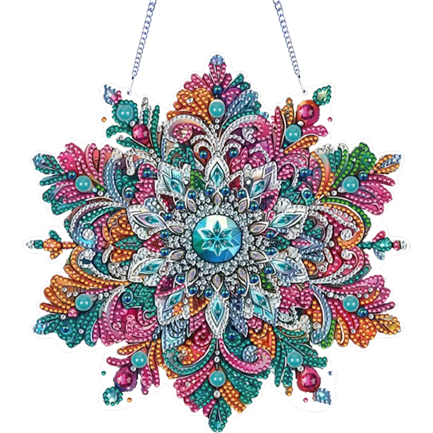 Winter Snowflake 2D Flat DIY Hanging Diamond Art Kit