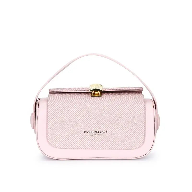 Women Trendy Square PU Leather Shoulder Bag With Detachable Strap