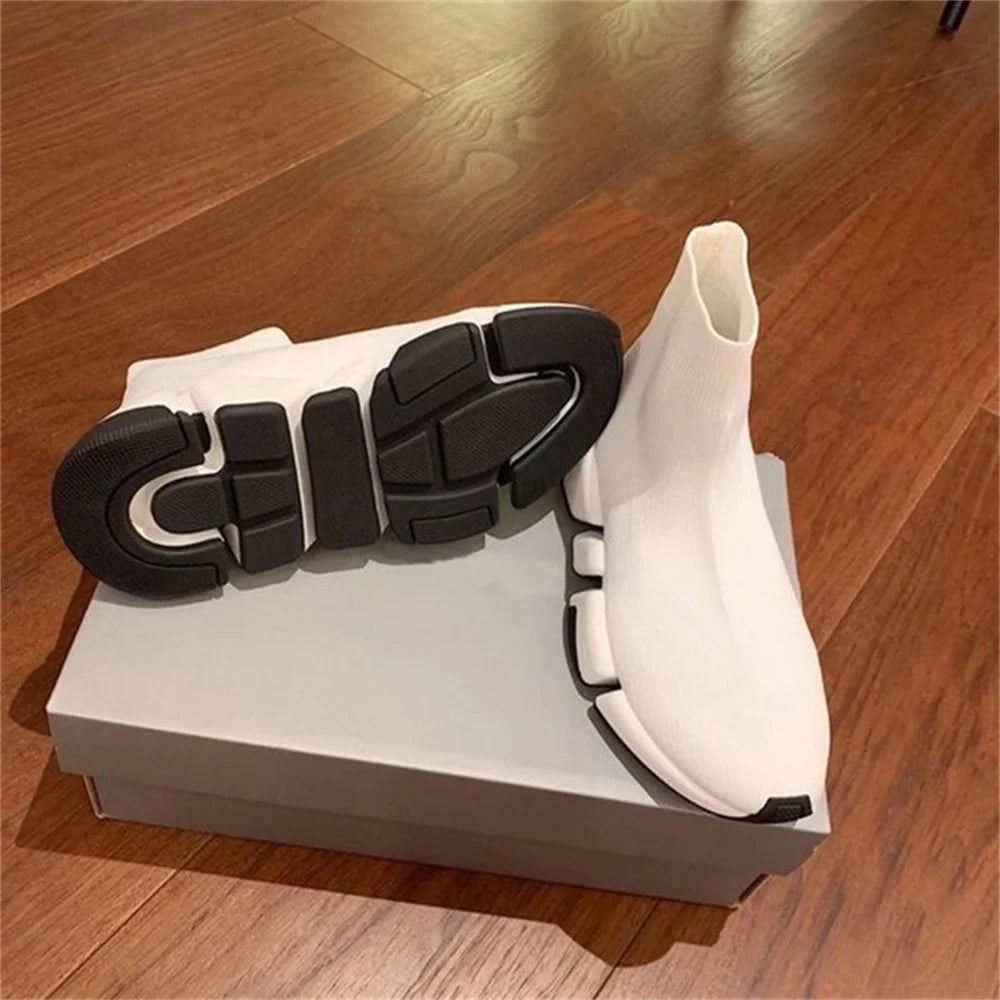 High Top Breathable Sock Sneakers Platform For Men And Women