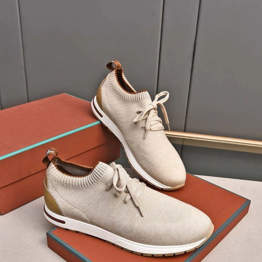 None Men's Sneakers Stitched Upper Lightweight Slip On Casual Shoes