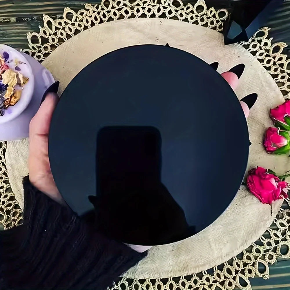 CrystalHola Obsidian Mirror Natural Crystal Stones Handmade Decor