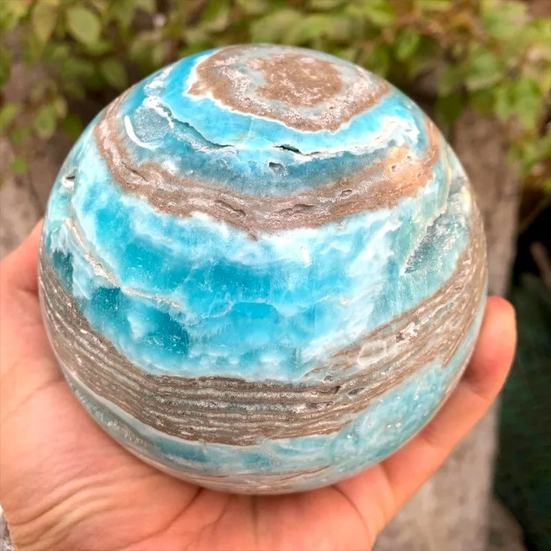 CrystalHola Hemimorphite Sphere Bohemian Ocean Gem Home Decor