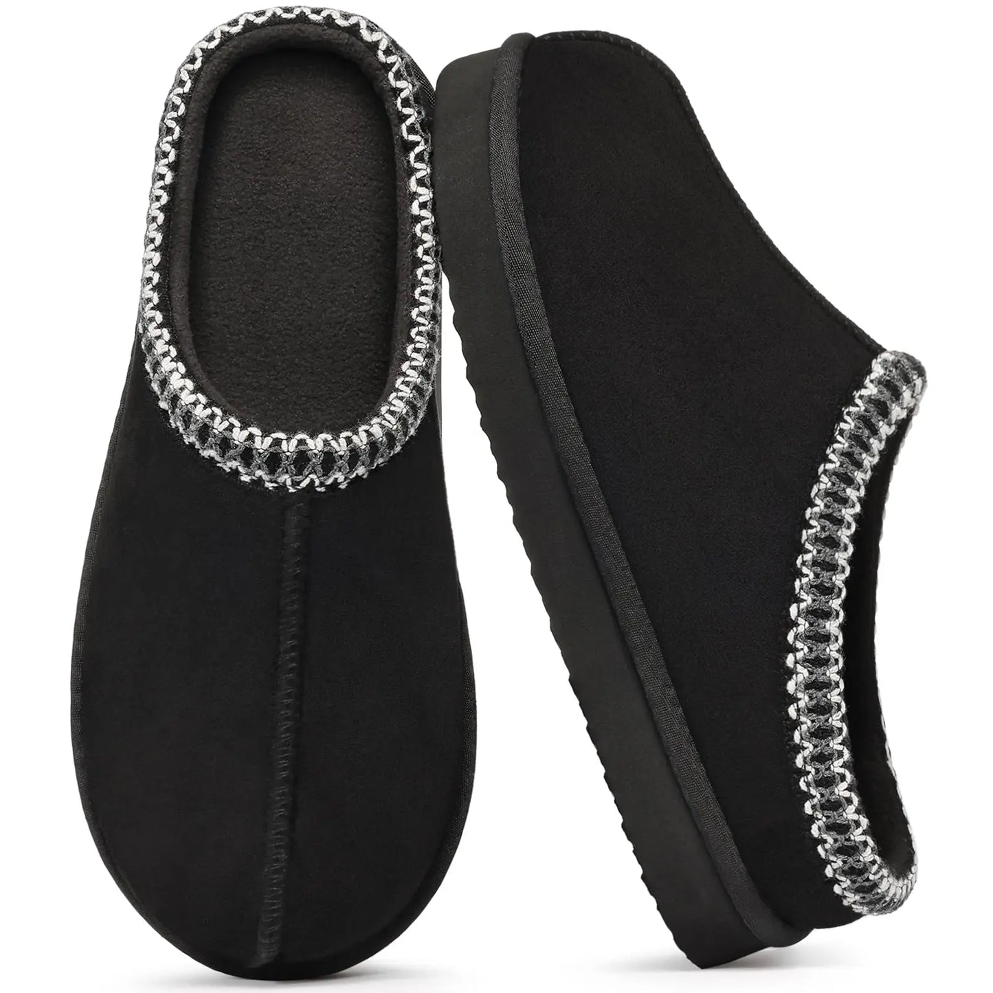 Eyriphy Size 36-37 to 48-49 Women's New Genuine Suede Slippers Winter Slip On Memory Foam Furry Shoes Comfortable Home Slippers