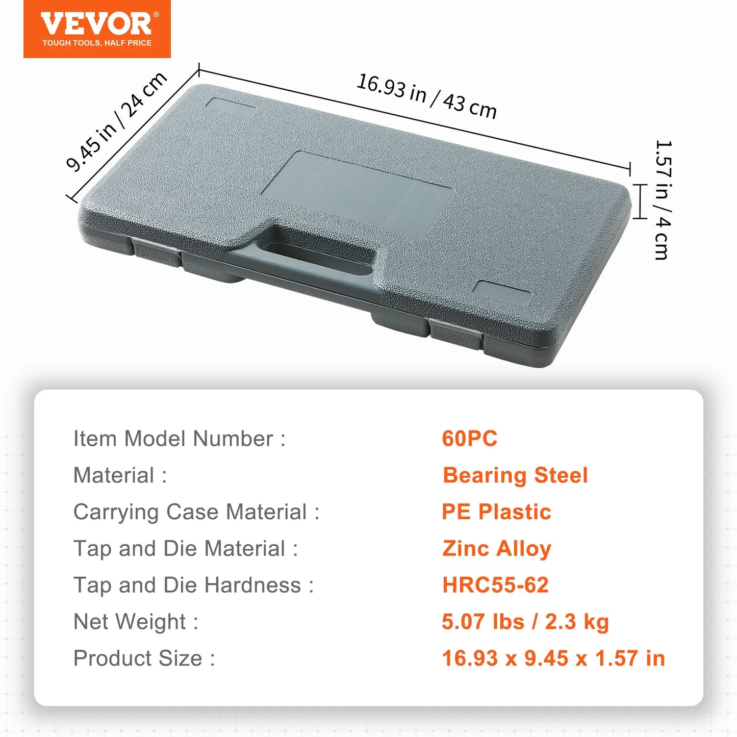 SucceBuy Tap and Die Set Metalworking Tools for Threading